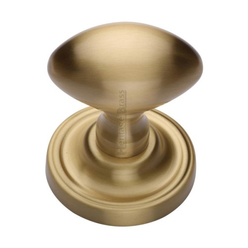 CHELSEA OVAL MORTICE DOOR KNOB ON CONCEALED ROSE